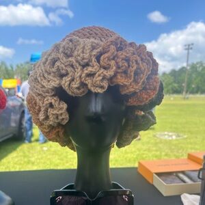 Handmade ruffled crochet hat